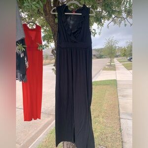 MERONA Soft Jersey Maxi Dress in BLACK